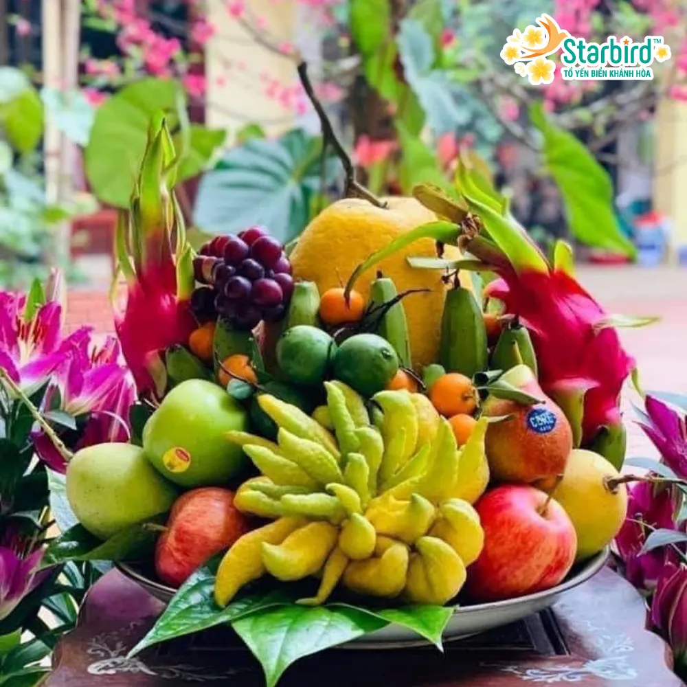 Mâm ngũ quả hài hước Mâm “Cầu Dư Xài Ẩu” 