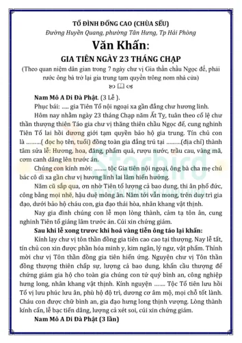 Văn khấn Tết mời Gia tiên về ăn Tết sớm là lời kính mời tổ tiên nội ngoại sum vầy cùng con cháu, cầu mong gia đạo yên ổn và chuẩn bị tâm thế trang nghiêm đón Tết Nguyên Đán.