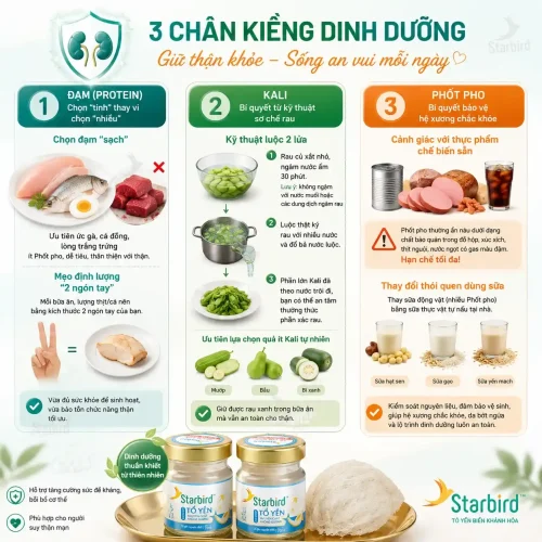 Dinh dưỡng cho người suy thận mạn không phải là một "bản án" cấm ăn, mà là nghệ thuật lựa chọn thực phẩm thông minh để bảo vệ những đơn vị thận quý giá còn lại